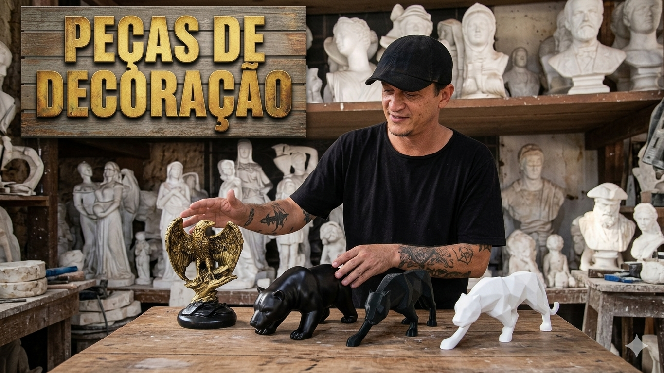 Peças decorativas em Gesso