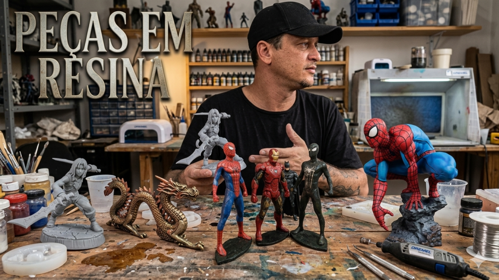 Peças em resina para decoração